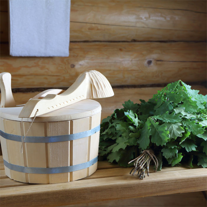 Классическая баня  с веником